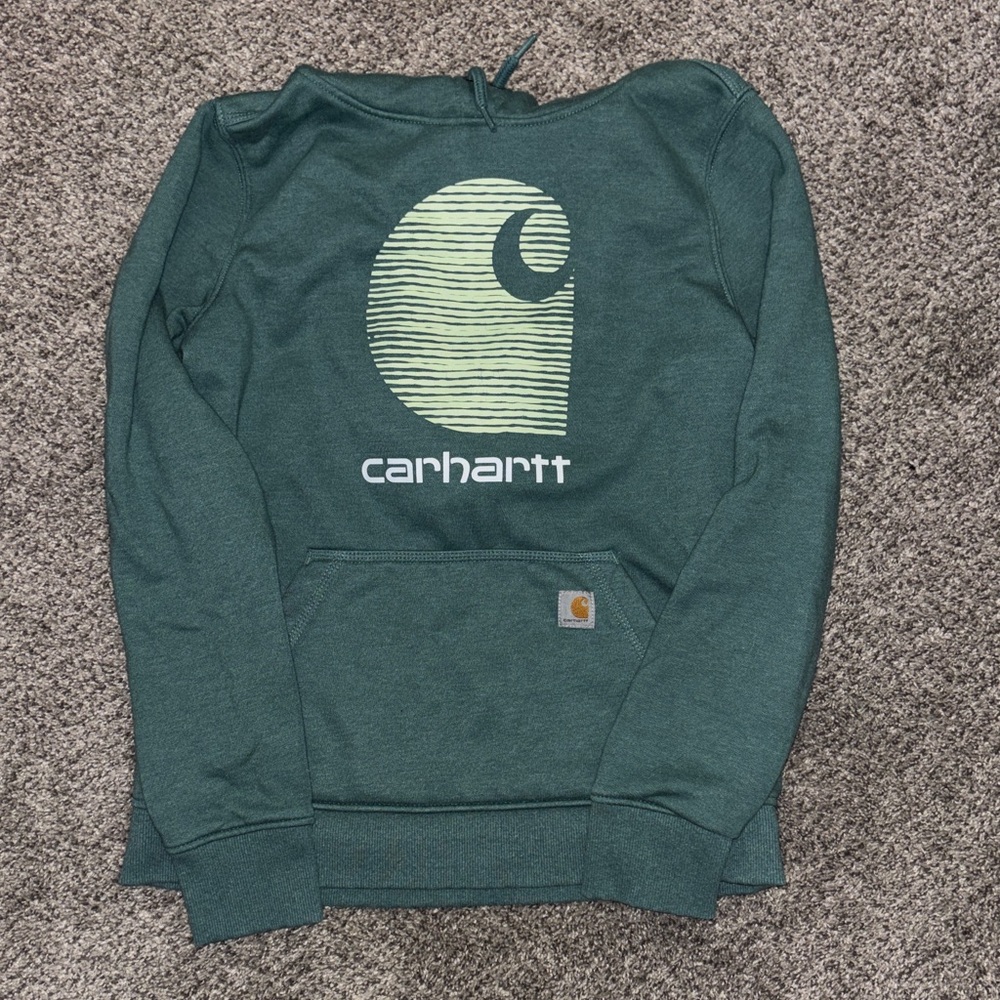 Carhartt Forest Green Pullover with Iconic Logo